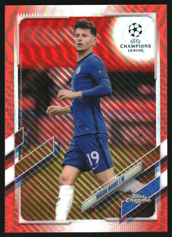 2020-21 Topps Chrome UEFA Champions League Red Carbon Fiber #45 Mason Mount