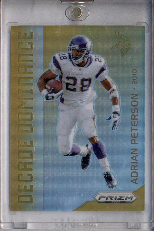 2024 Panini Prizm Deca Decade Dominance Gold Prizm #13 Adrian Peterson /10