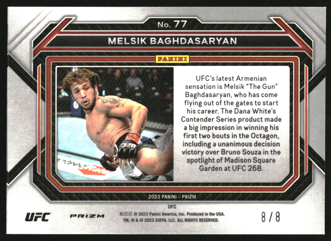 2023 Panini Prizm UFC Octagon Prizms #77 Melsik Baghdasaryan RC /8 - Image 2