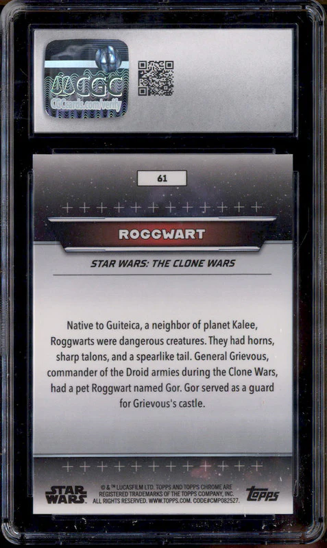 2025 Topps Star Wars Hyperspace Red Hyperlanes #61 Roggwart /5 CGC 10 - Image 2