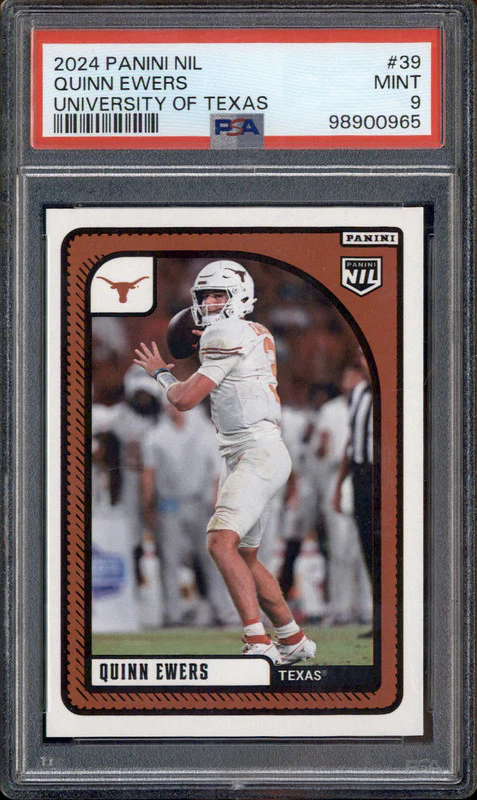 2024 Panini NIL University Of Texas Ut-White Jersey Quinn Ewers RC PSA 9