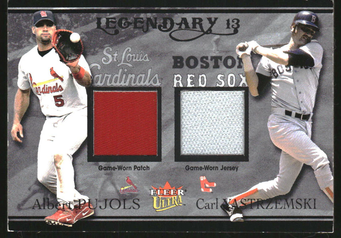 2004 Ultra Legendary Dual Game Used Platinum Albert Pujols Carl Yastrzemski /10