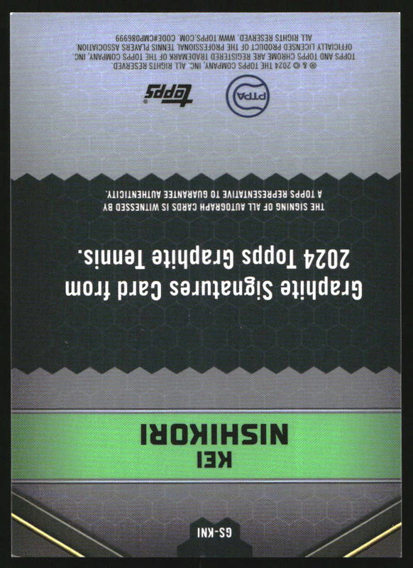 2024 Topps Graphite Graphite Signatures Blue #GS-KNI Kei Nishikori Auto /50 - Image 2