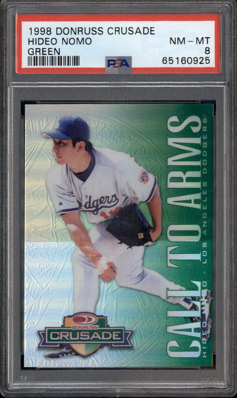 1998 Donruss Crusade Green Hideo Nomo /250 PSA 8