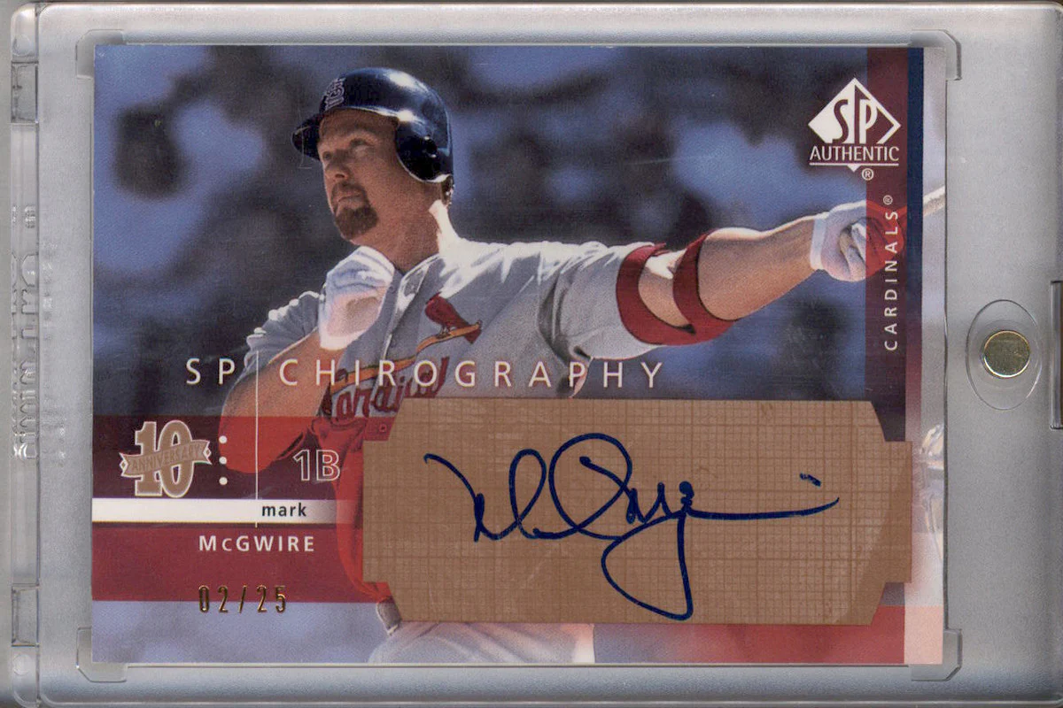 2003 SP Authentic Chirography Bronze #MM Mark McGwire Auto /25