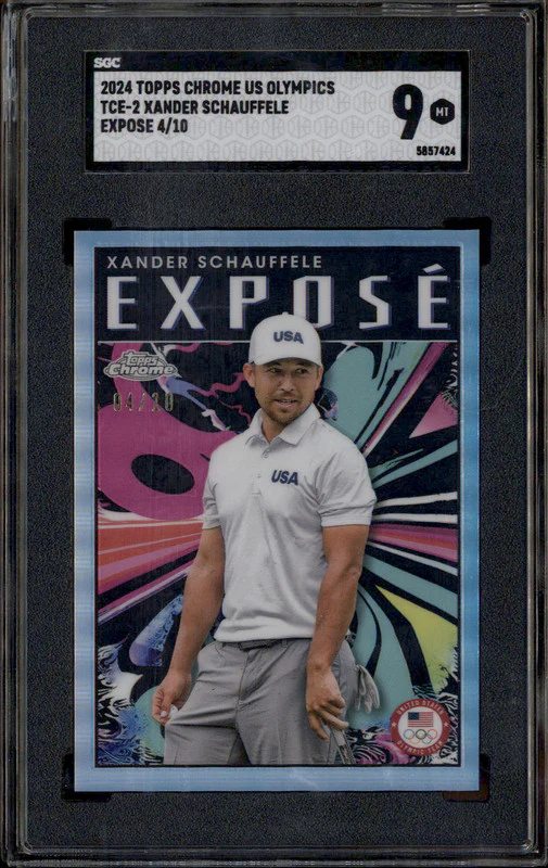 2024 Topps Chrome US Olympics Expose #TCE2 Xander Schauffele /10 SGC 9