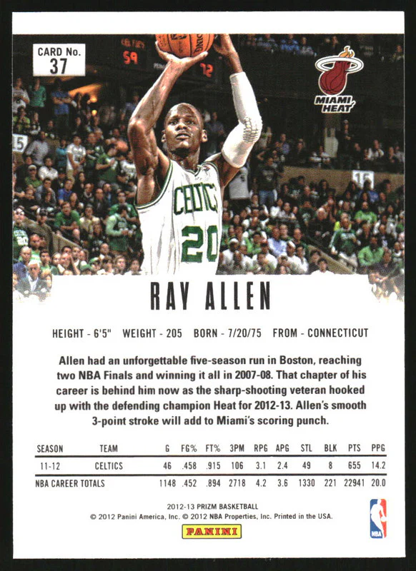 2012-13 Panini Prizm Prizms #37 Ray Allen - Image 2