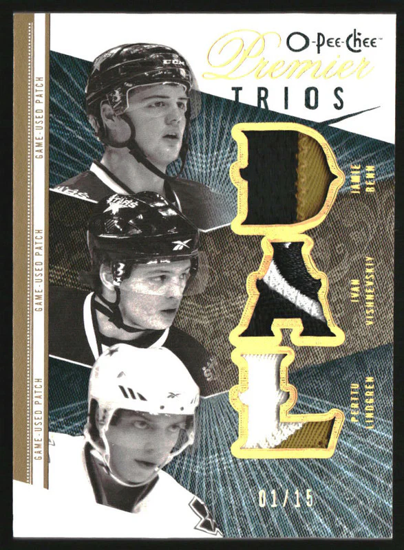 2009-10 O-Pee-Chee Triple Jersey Lindgren Vishnevskiy Benn /15