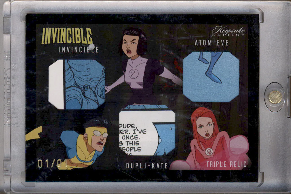 2025 Keepsake Invincible Triple Relics Black Invincible Atom Eve Dupli-Kate 1/1