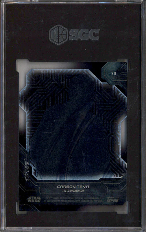 2024 Topps Star Wars High Tek Imperial Wall Pattern Black Carson Teva 1/1 SGC 10 - Image 2