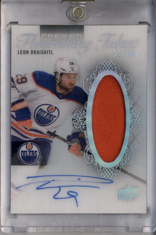 2023 Upper Deck Premier Flourishing Talent Auto Patch #FT-LD Leon Draisaitl /50