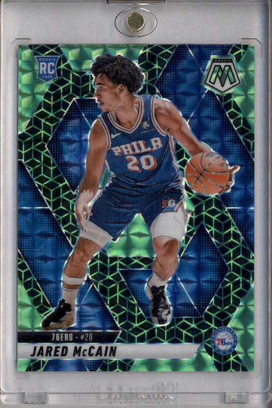 2024-25 Panini Mosaic Spectris Green FOTL Mosaic #228 Jared McCain RC /5