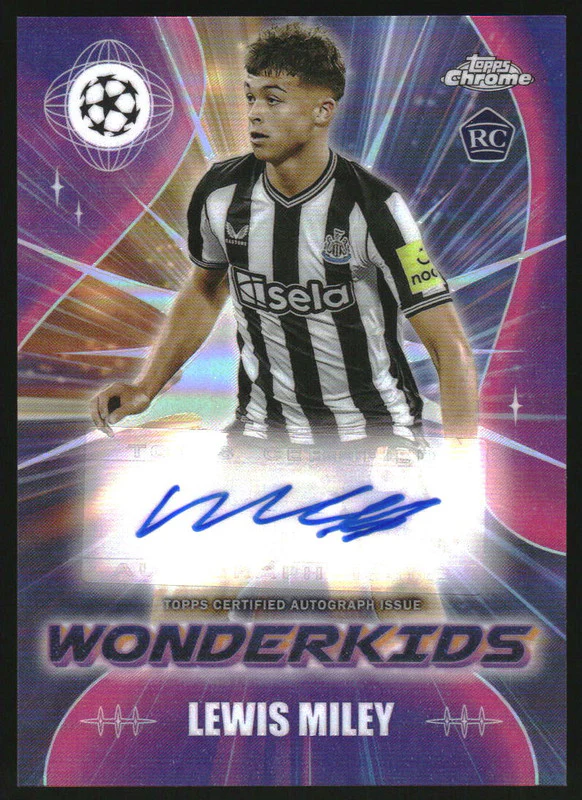 2023-24 Topps Chrome UEFA Club Competitions Wonderkids Auto Lewis Miley