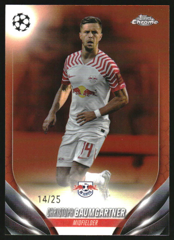 2023-24 Topps Chrome UEFA Club Competitions Orange Christoph Baumgartner /25
