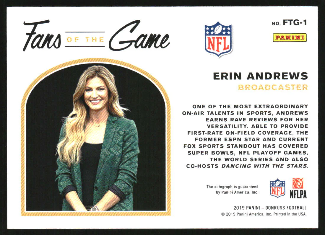 2019 Donruss Fans of the Game Autographs Erin Andrews Auto - Image 2