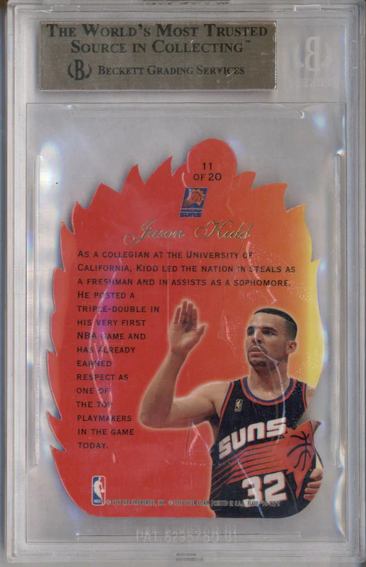 1996-97 Flair Showcase Hot Shots #11 Jason Kidd BGS 9.5 - Image 2