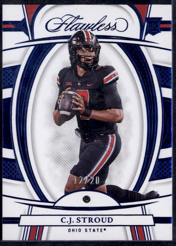 2023 Panini Flawless Collegiate Sapphire #41 C.J. Stroud RC /20