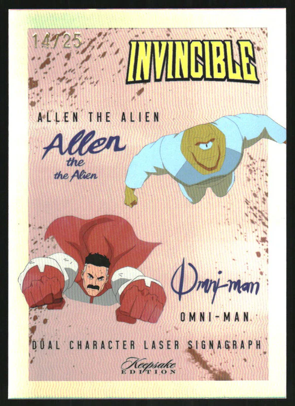 2025 Invincible Dual Laser Signagraph Silver Allen the Alien Omni-Man Auto /25