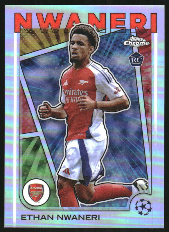 2024-25 Topps Chrome UEFA Hero Variation Refractor #158 Ethan Nwaneri