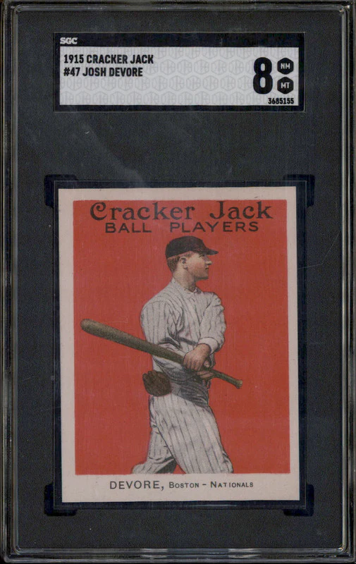 1915 Cracker Jack #47 Josh Devore SGC 8