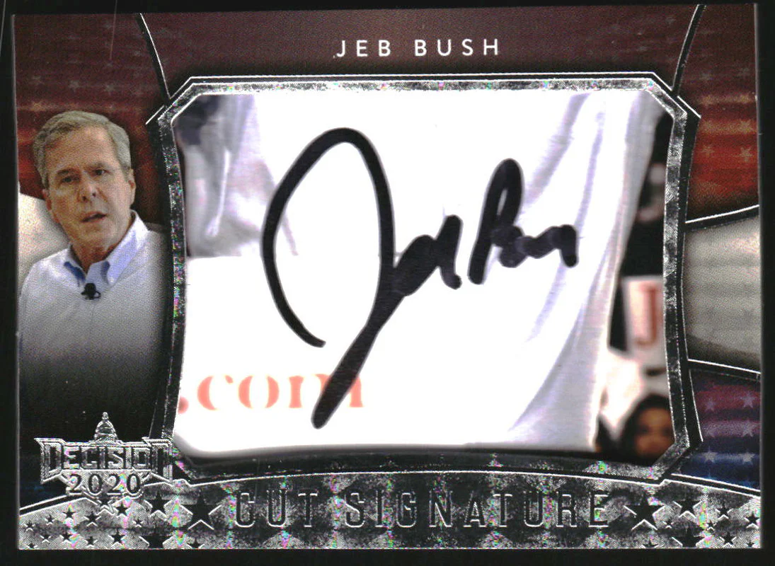 2020 Decision 2020 Cut Signatures #NNO Jeb Bush Autograph Auto