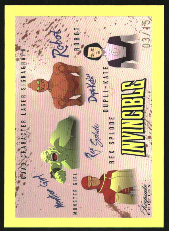 2025 Invincible Signagraphs Gold Robot Monster Girl Rex Splode Dupli-Kate /15
