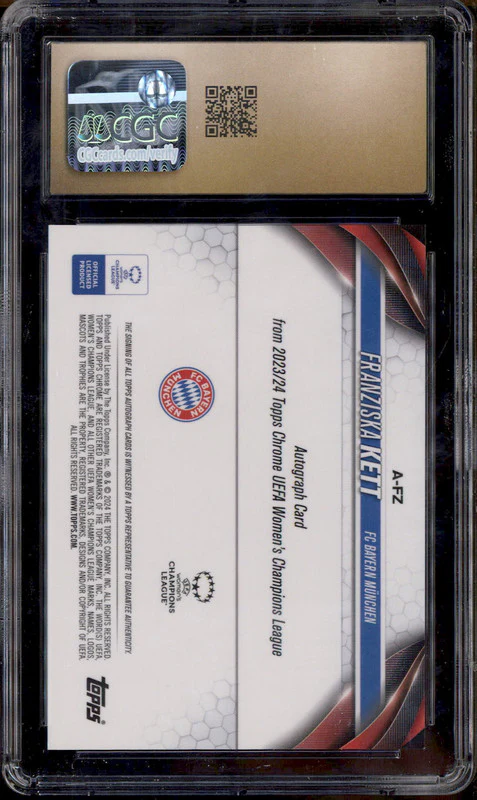 2023 Topps Chrome Women's League XI Refractor #A-FZ Franziska Kett Auto CGC 10 - Image 2