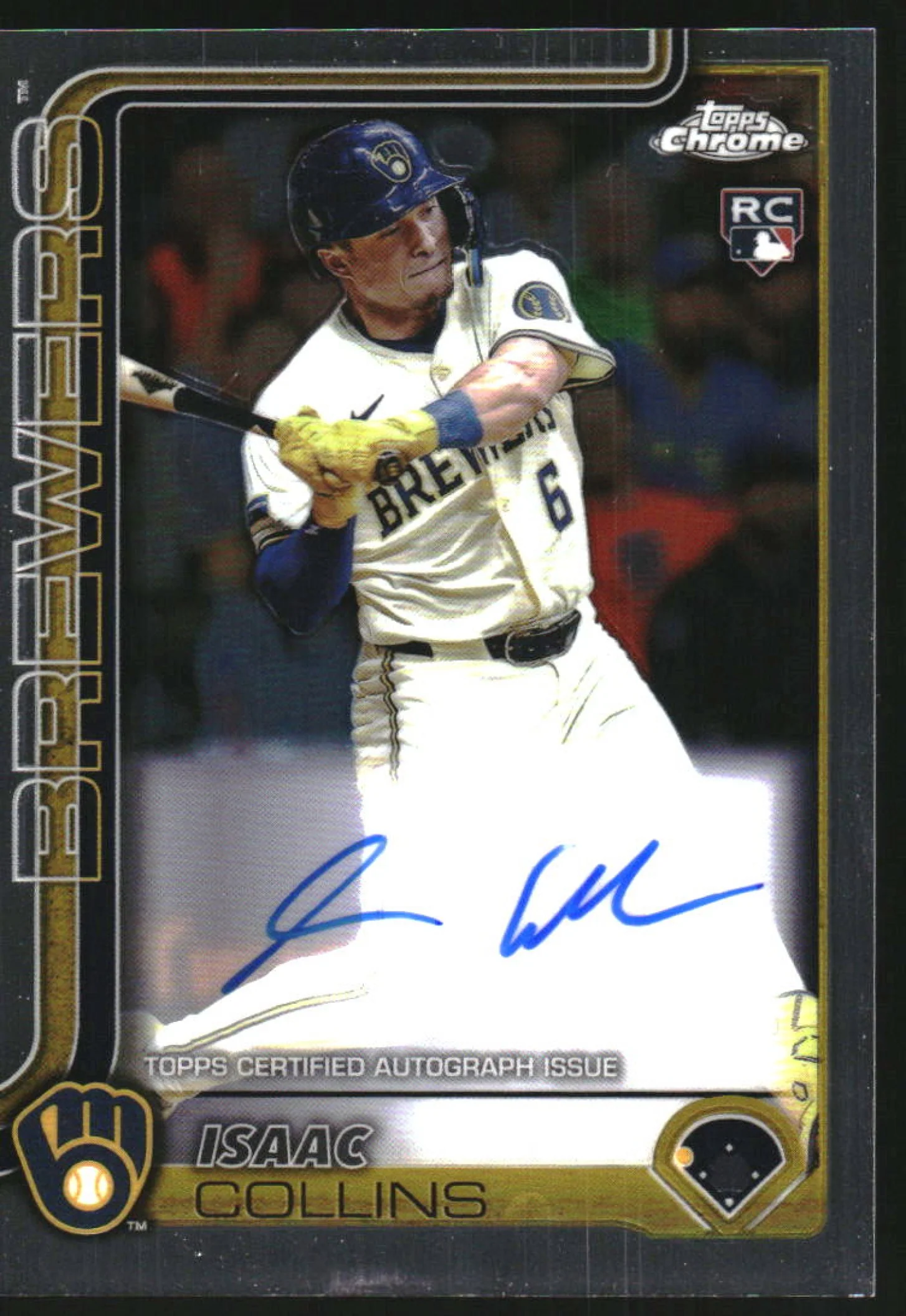 2025 Topps Chrome Rookie Autographs #RA-IC Isaac Collins RC Auto