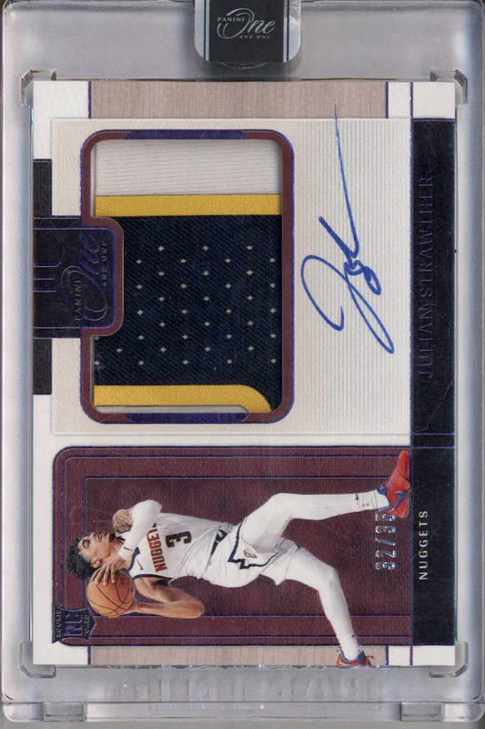 2023-24 Panini One & One Basketball Rookie Jersey Julian Strawther RC Auto /99