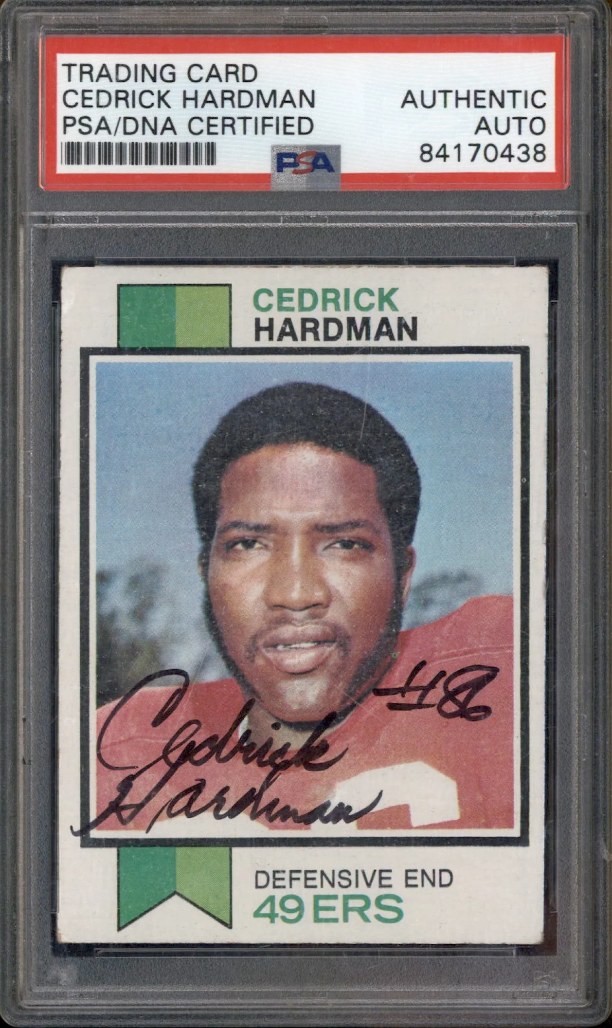 1973 Topps #412 Cedrick Hardman Autograph Auto PSA Authentic