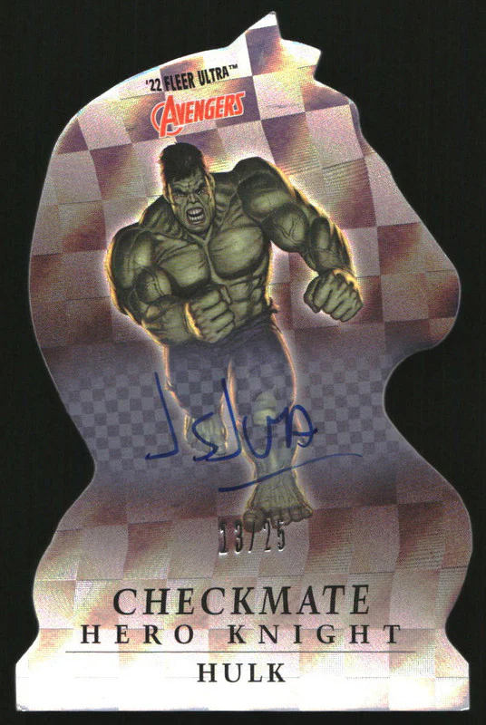 2022 Fleer Ultra Avengers Checkmates White Jason Juta Autographs Hulk Auto /25