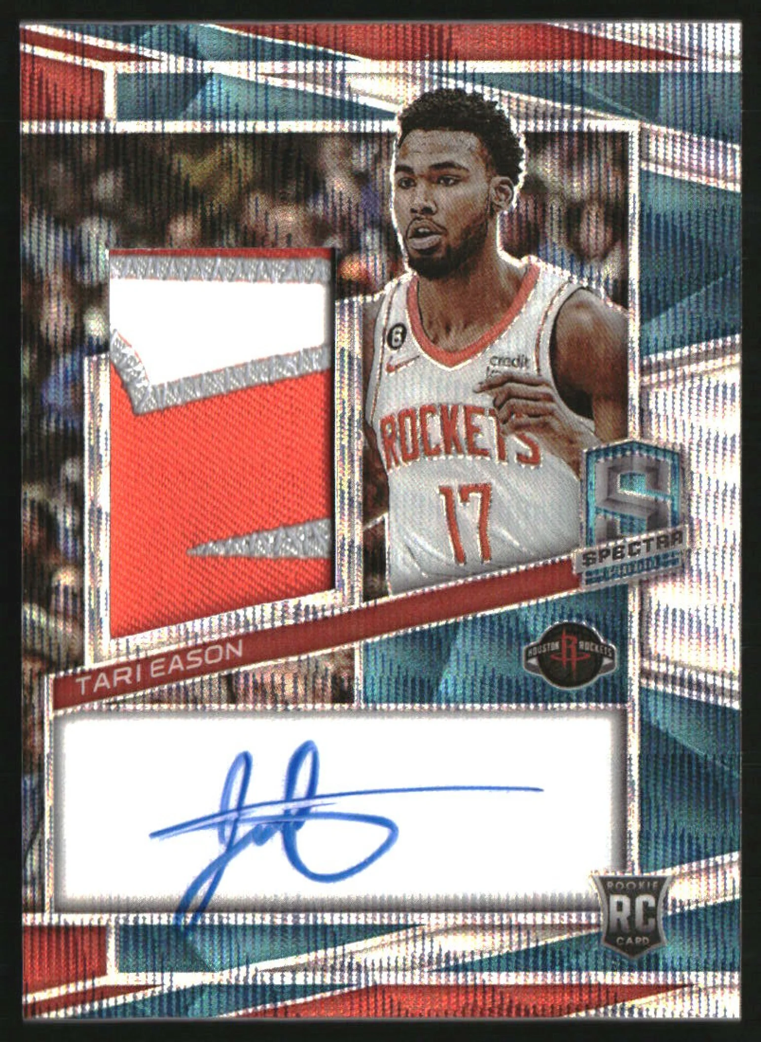 2022 Spectra Rookie Jersey Autographs Blue Wave FOTL #210 Tari Eason RC Auto /30