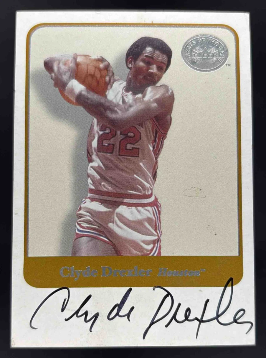 2001-02 Fleer Greats of the Game Autographs #NNO Clyde Drexler Auto /200