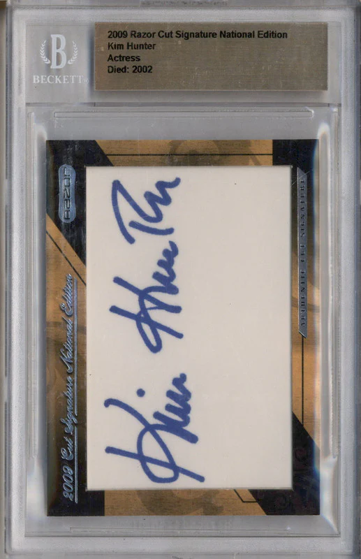 2009 Razor Cut Signature National Edition Kim Hunter Actress Autograph Auto