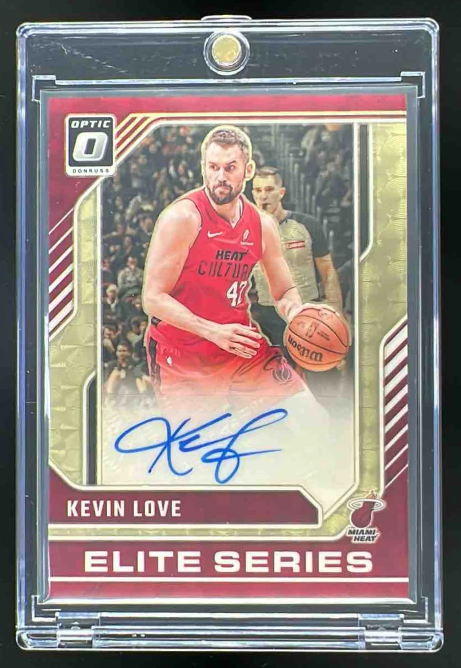 2024 Donruss Optic The Elite Series Signature Gold Vinyl #12 Kevin Love Auto 1/1