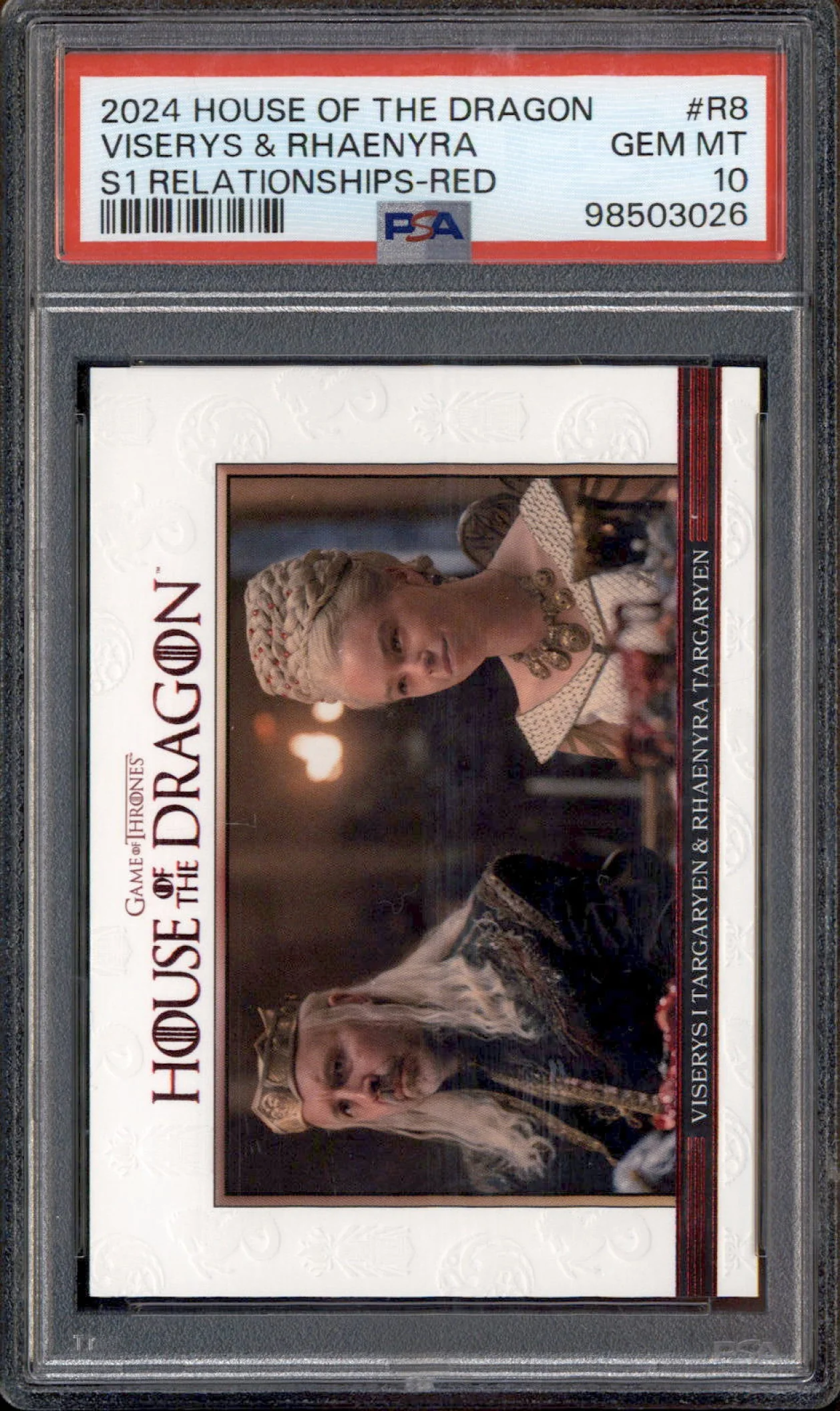 2024 House of the Dragon Relationships Red Viserys Rhaenyra /50 PSA 10