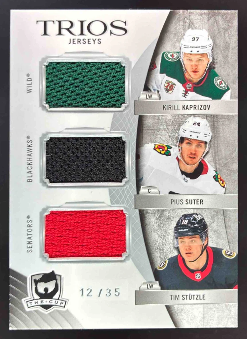 2020-21 The Cup Trios Jersey #C3-KSS Kirill Kaprizov Pius Suter Tim Stutzle /35
