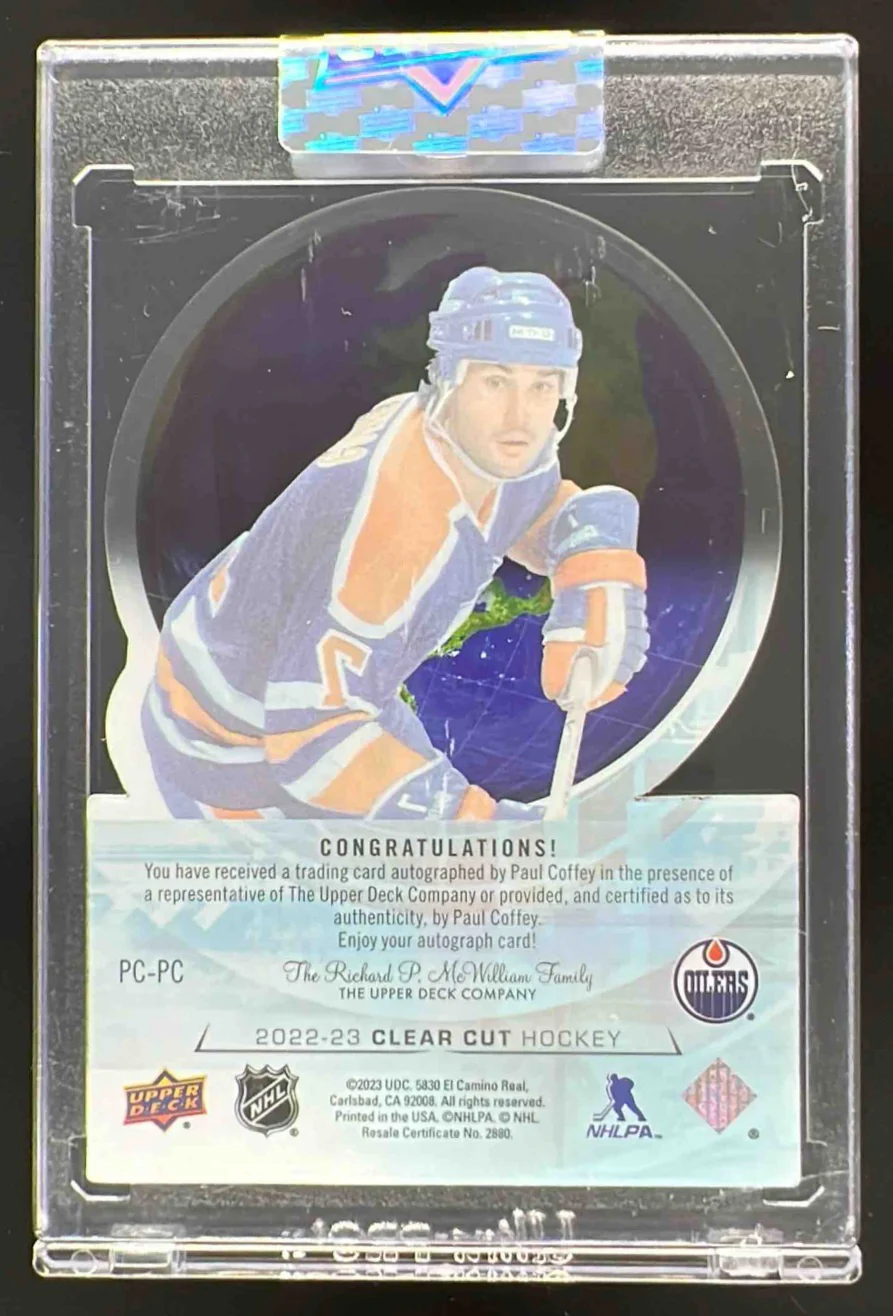 2024-25 Upper Deck Clear Cut Pride of Canada #PC-PC Paul Coffey Auto /99 - Image 2