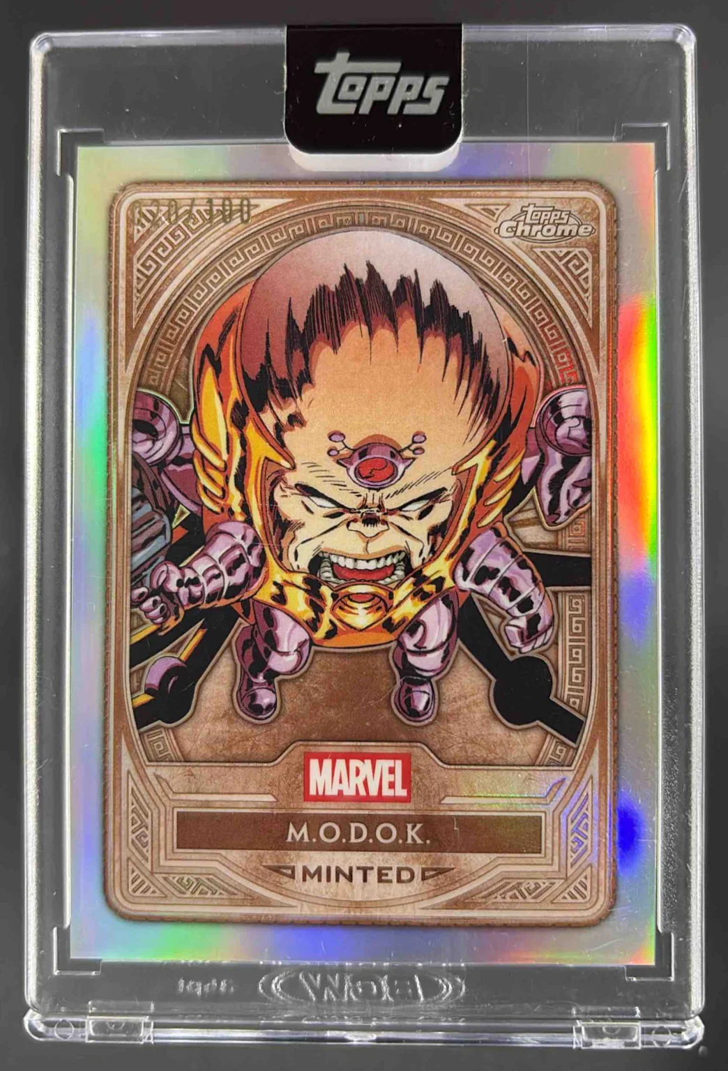 2025 Topps Mint Marvel Chrome Refractor #26 M.O.D.O.K. Bronze /100