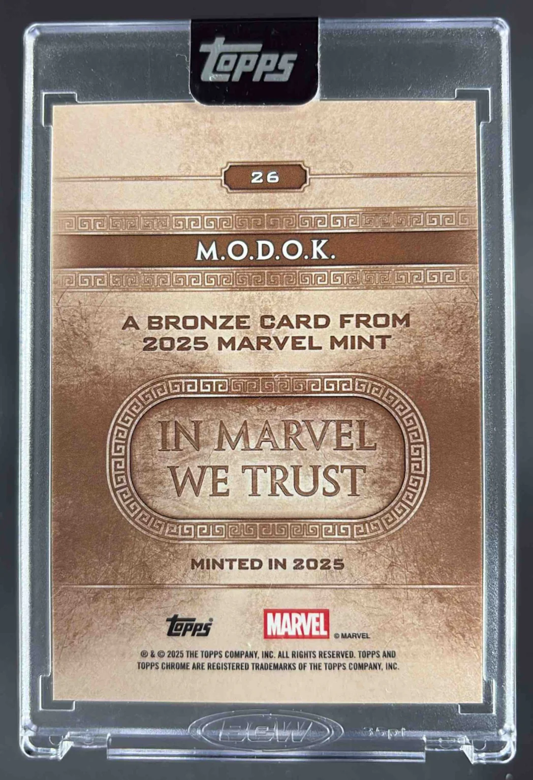 2025 Topps Mint Marvel Chrome Refractor #26 M.O.D.O.K. Bronze /100 - Image 2