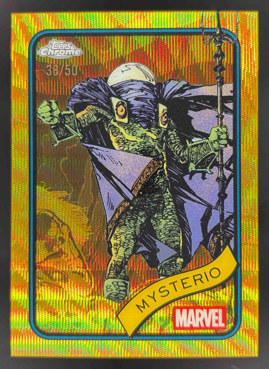 2025 Topps Chrome Marvel Gold Wave Refractor #115 Mysterio /50
