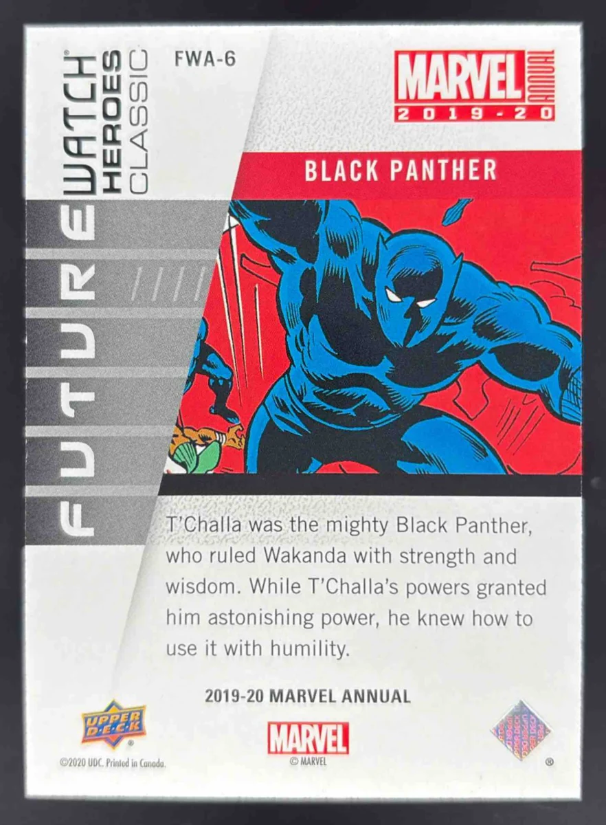 2019-20 Upper Deck Marvel Annual SP Authentic Future Watch Black Panther /330 - Image 2