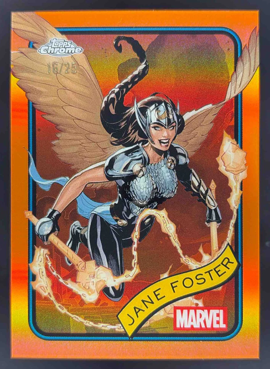 2025 Topps Chrome Marvel Orange Refractor #90 Jane Foster /25