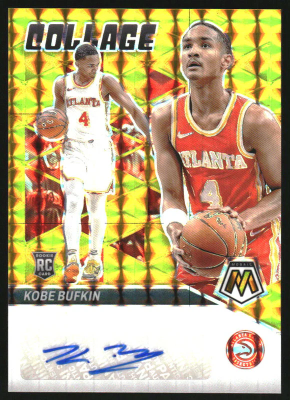 2023 Panini Mosaic Collage Autographs Mosaic Gold Kobe Bufkin Rookie RC Auto /10