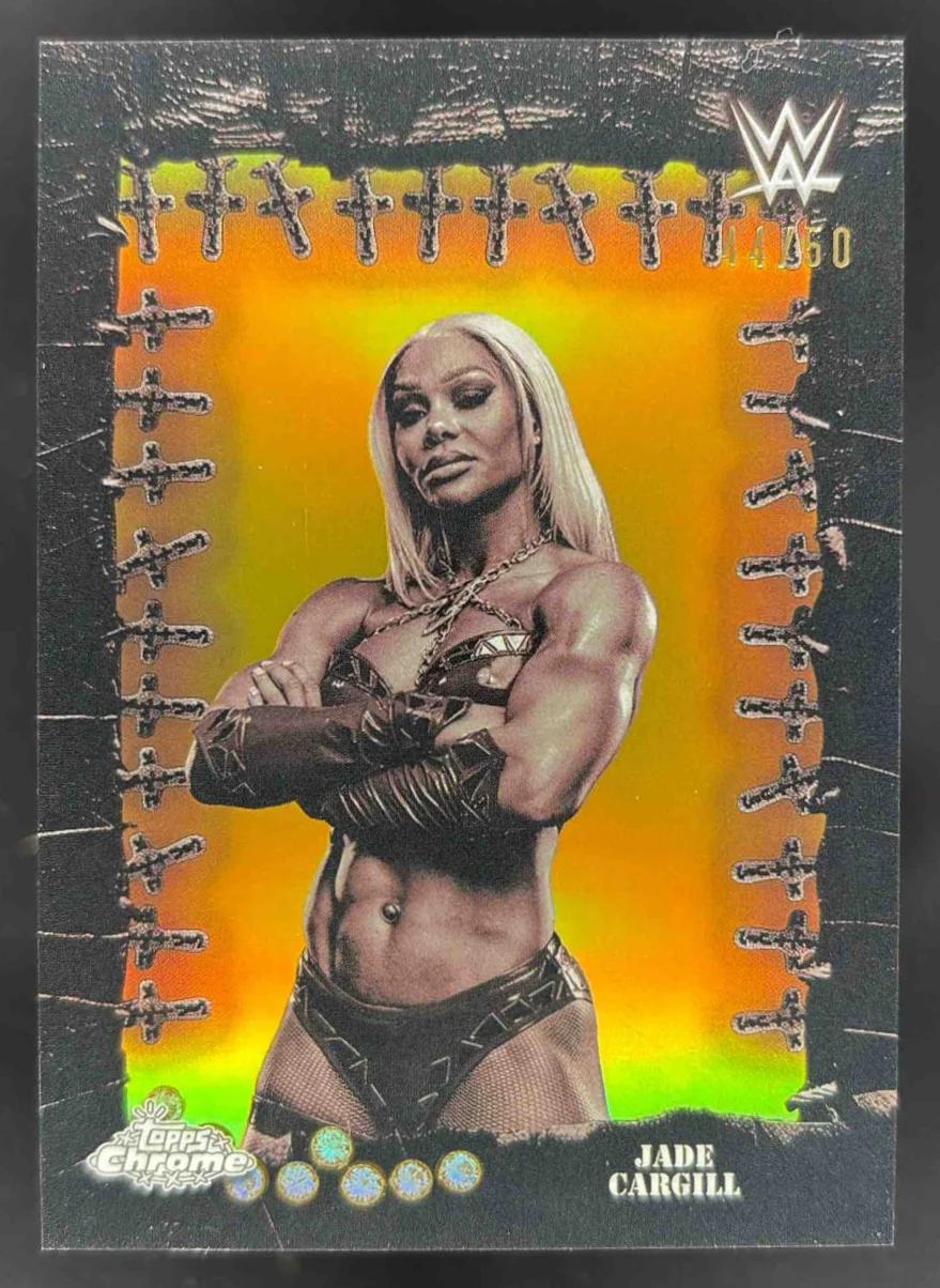 2025 Topps Chrome WWE x Cactus Jack Famed Phantoms Gold Jade Cargill /50