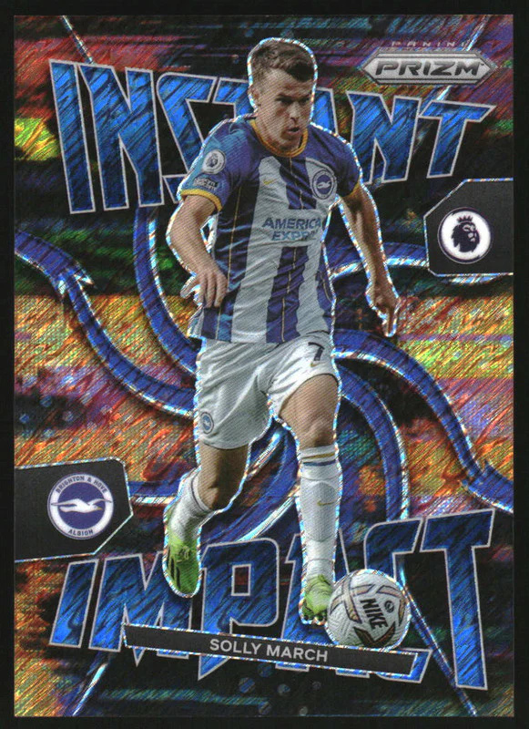 2022 Prizm Premier League Instant Impact Prizms Blue Shimmer Solly March /8