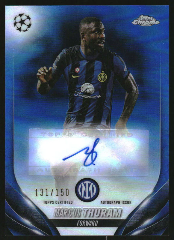 2023-24 Topps Chrome Autographs Blue Refractors Marcus Thuram Auto /150