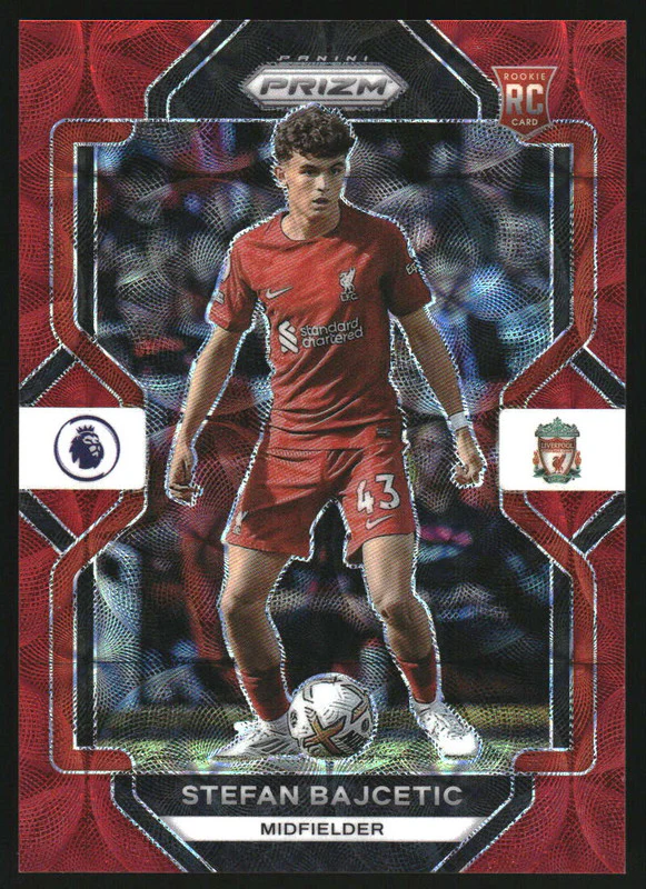 2022-23 Panini Prizm Premier League Choice Red Stefan Bajcetic RC /30