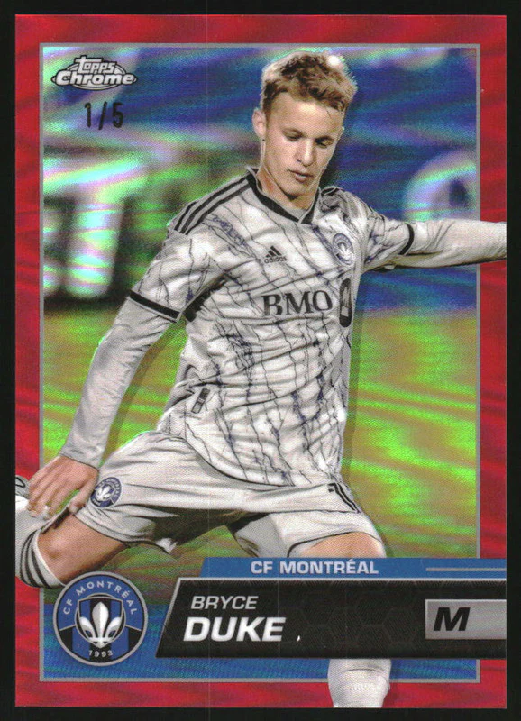 2023 Topps Chrome MLS Red Refractor #159 Bryce Duke /5