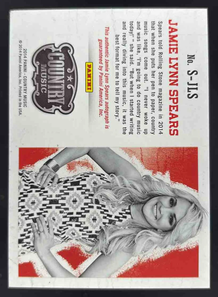 2014 Country Music Signatures Red #S-JLS Jamie Lynn Spears Autograph Auto /99 - Image 2